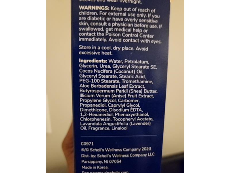 Dr. Scholl's Rough, Dry Foot Renewal Ultra Overnight Treatment Kit, 3 oz/85 g