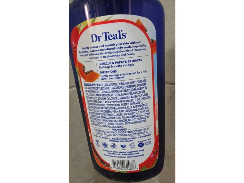 Dr Teal's Body Wash, Hawaiian Bliss, 24 fl oz/710 mL, Pack Of 2