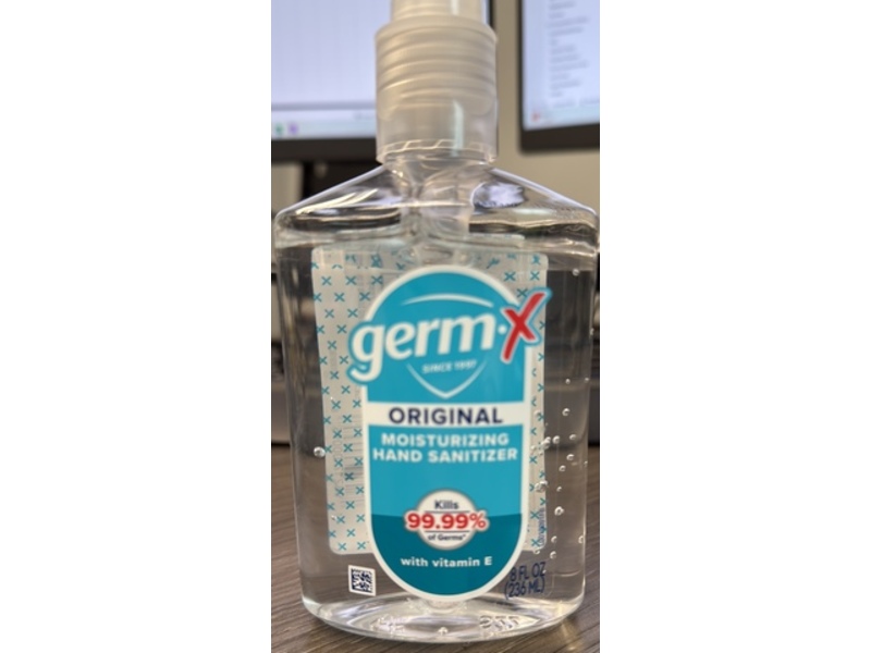 Germ-X Original Moisturizing Hand Sanitizer, Vitamin E, 8 fl oz/236 mL, 6 Count