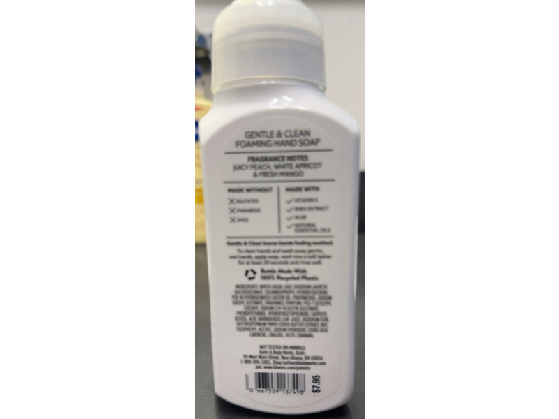 Bath & Body Works Gentle & Clean Foaming Hand Soap, Peach Bellini, 8.75 fl oz/259 mL, Pack Of 2