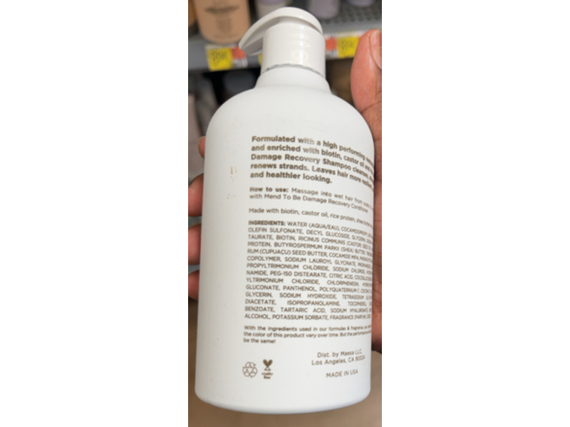 Hairitage By Mindy Mcknight Mend To Be Damage Recovery Shampoo, Biotin, Castor Oil & Rice Protein, 13 fl oz/384 mL