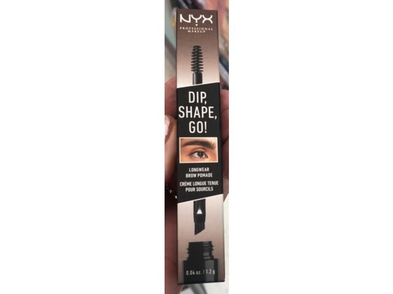 NYX Professional Makeup Dip, Shape, Go! Longwear Brow Pomade, Brunette, 0.04 oz/1.2 g
