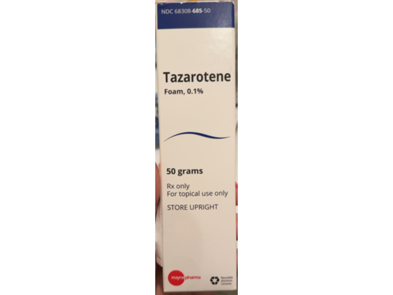 Tazarotene Foam 0.1%, 50 g, Mayne Pharma (Rx)