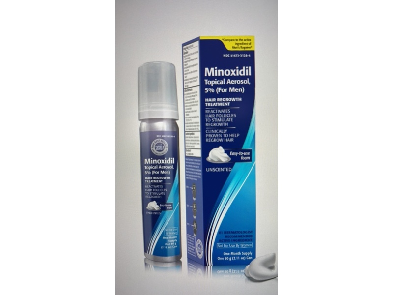Taro Minoxidil Topical Aerosol Hair Regrowth Treatment, Unscented, 2.11 oz/60 g