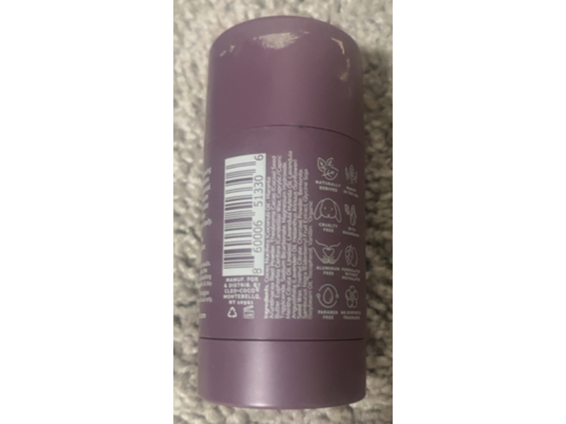 Cleo + Coco Charcoal Deodorant, Lavender Vanilla, 1.7 oz/48 g