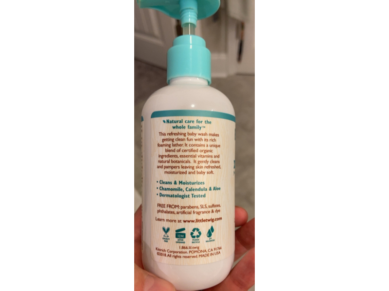 Little Twig Baby Wash, Aloe & Chamomlie, Unscented, 8.5 fl oz/251 mL