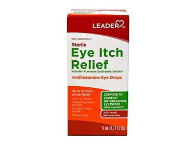 Leader Sterile Eye Itch Relief Antihistamine Eye Drops