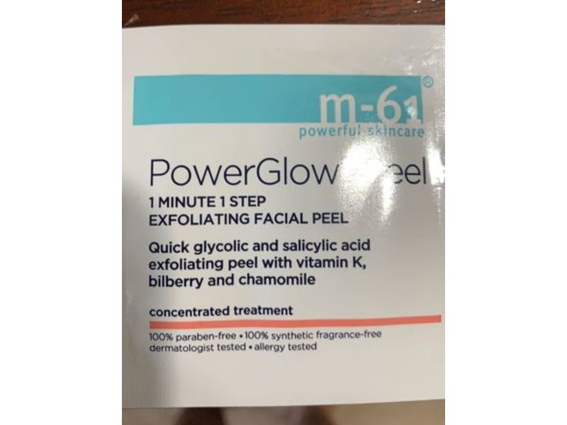 M-61 Powerglow Peel Exfoliating Facial Peel, 1 count