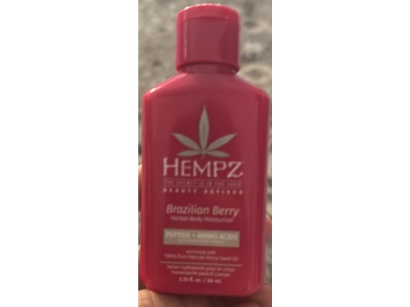 Hempz Beauty Actives Body Moisturizer, Brazilian Berry, 2.25 fl oz/66 mL