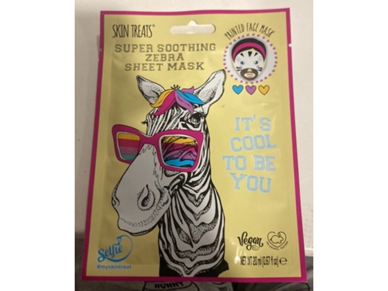 Skin Treats Super Soothing Zebra Sheet Mask, 0.67 fl oz/20 mL