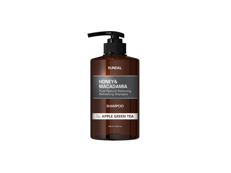 Kundal Honey & Macadamia Pure Natural Balancing Refreshing Shampoo, Apple Green Tea, 16.90 fl oz/500 mL