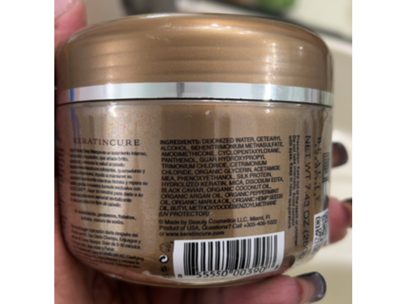 KeratinCure Gold & Honey Deep Masque, 7.4 fl oz/250 g