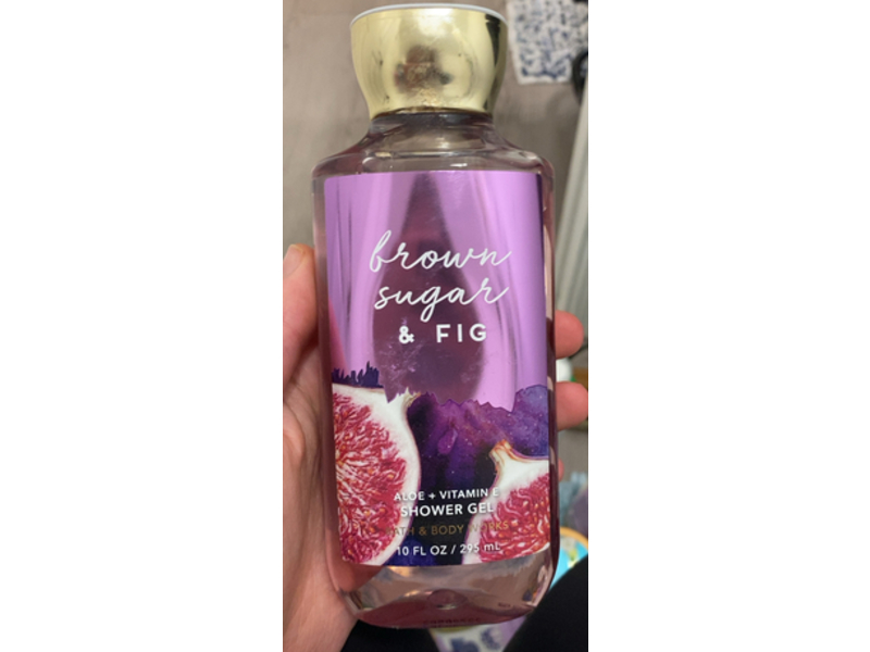 Bath & Body Works Brown Sugar & Fig Shower Gel, Aloe + Vitamin E, 10 fl oz/295 mL
