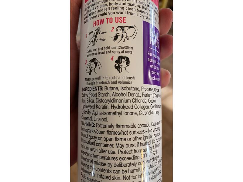 Batiste Volumizing Dry Shampoo, Collagen, 10.1 fl oz/300 mL