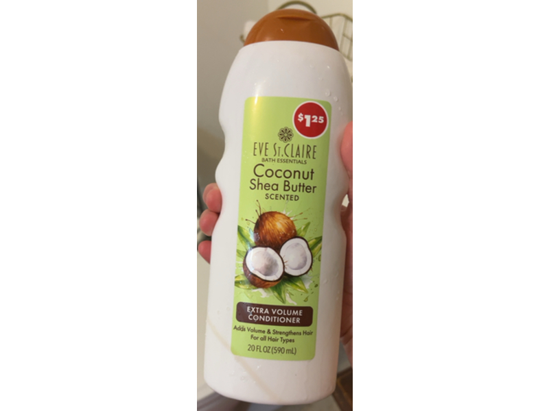 Eve St. Claire Extra Volume Conditioner, Coconut Shea Butter, 20 fl oz/590 mL