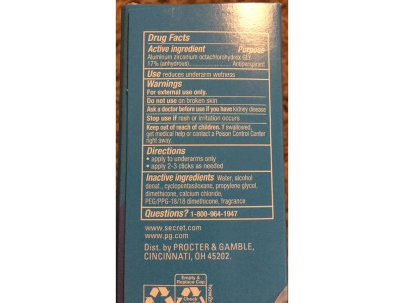 Secret Outlast Deodorant, Shower Fresh, Clear Gel, 2.6 oz/73 g, Pack Of 4