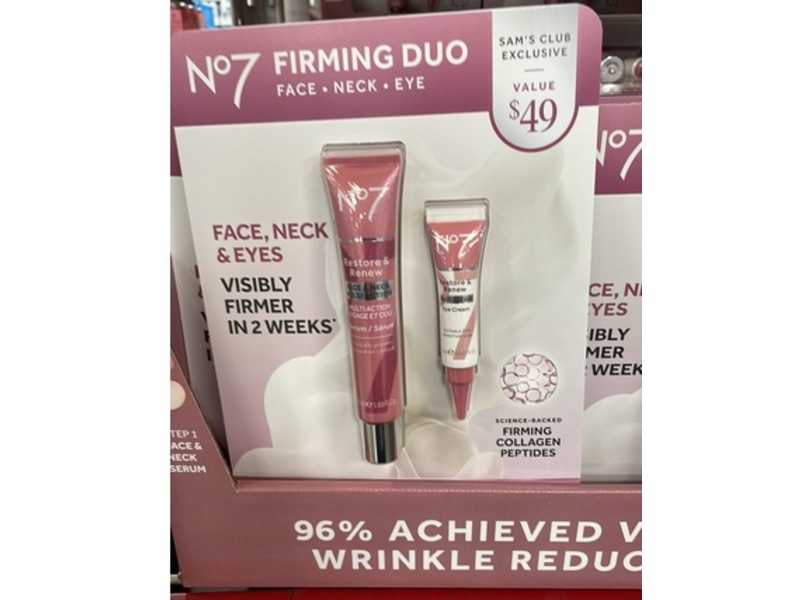 No7 Restore 7 Renew Face Neck & Eyes Firming Duo