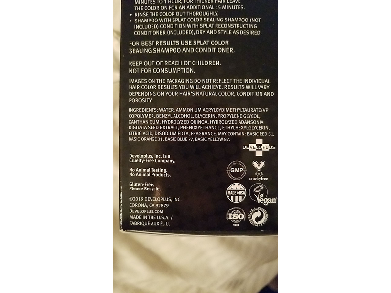 Splat Midnight Hair Color, Ruby, 6.0 oz