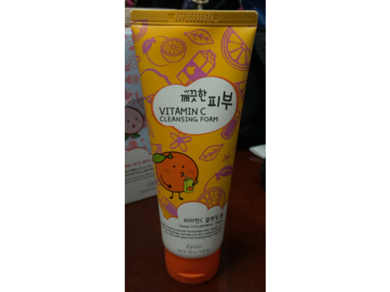 Esfolio Cleansing Foam, Vitamin C, 5.29 oz/150 g