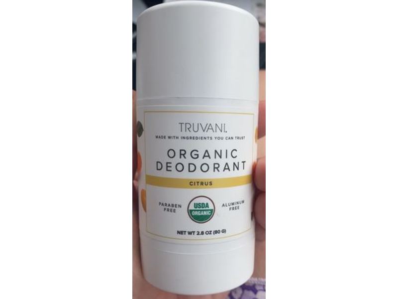 Truvani Organic Deodorant, Citrus, 2.8 oz/80 g