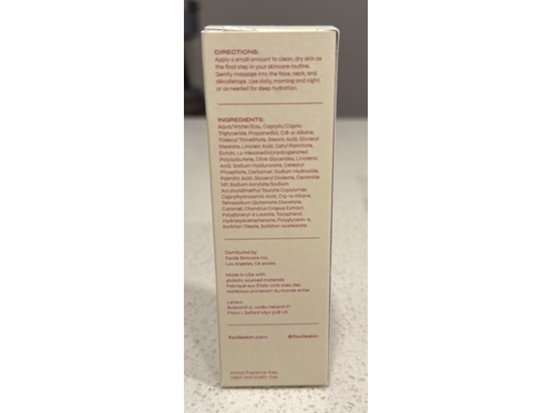 Facile Beyond There Ultra Hydration Cream, 1.7 fl oz/50 mL