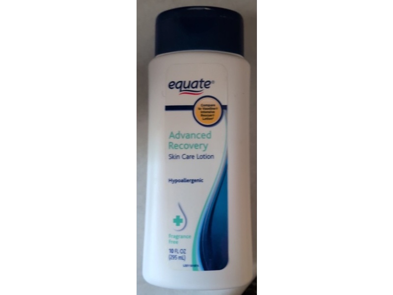 Equate Advanced Recovery Skin Care Lotion, Fragrance Free, 10 fl oz/295 mL