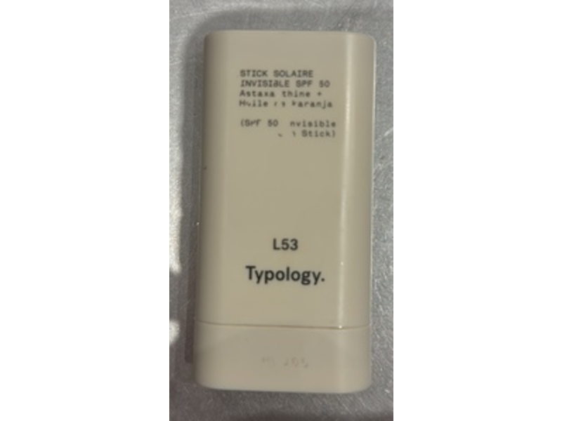 Typology Stick Solaire Invisible, SPF 50, Astaxanthin + Karanja Oil,