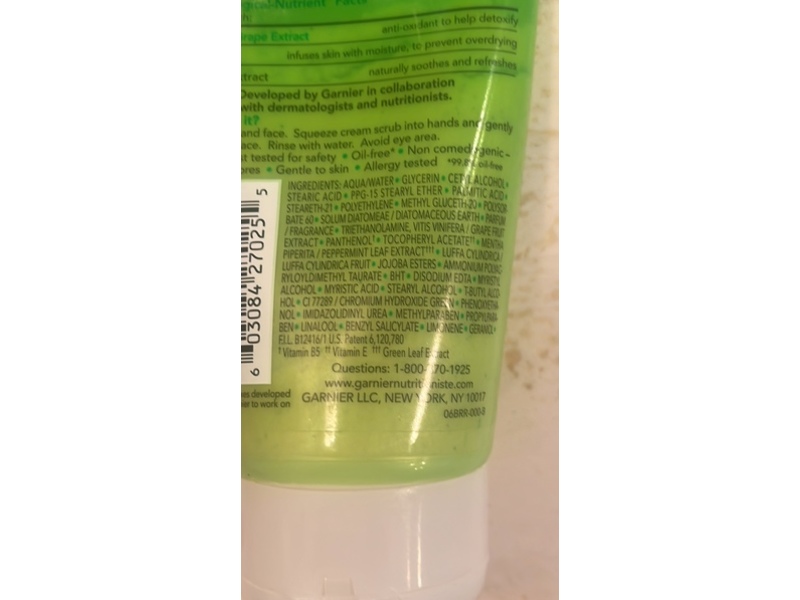 Garnier Nutritioniste Nutri-Pure Microbead Cream Scrub, 5 fl oz/150 mL