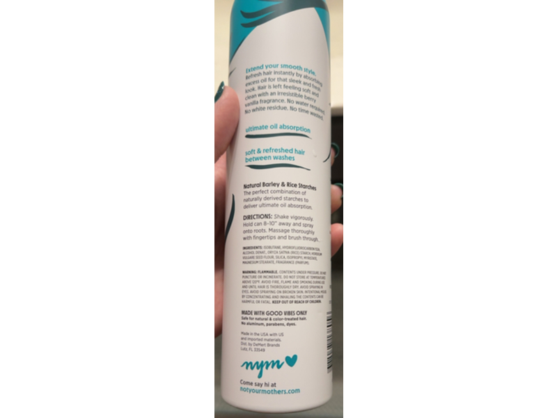 Not Your Mother's Smooth Moves Dry Shampoo, Berry Vanilla, 7 oz/198 g