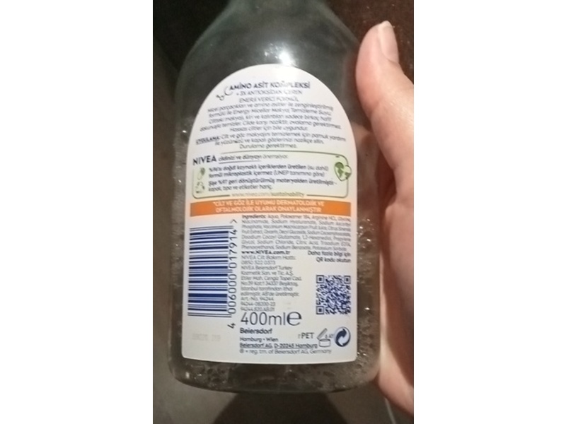 Nivea Energy Micellar Water, 400 mL