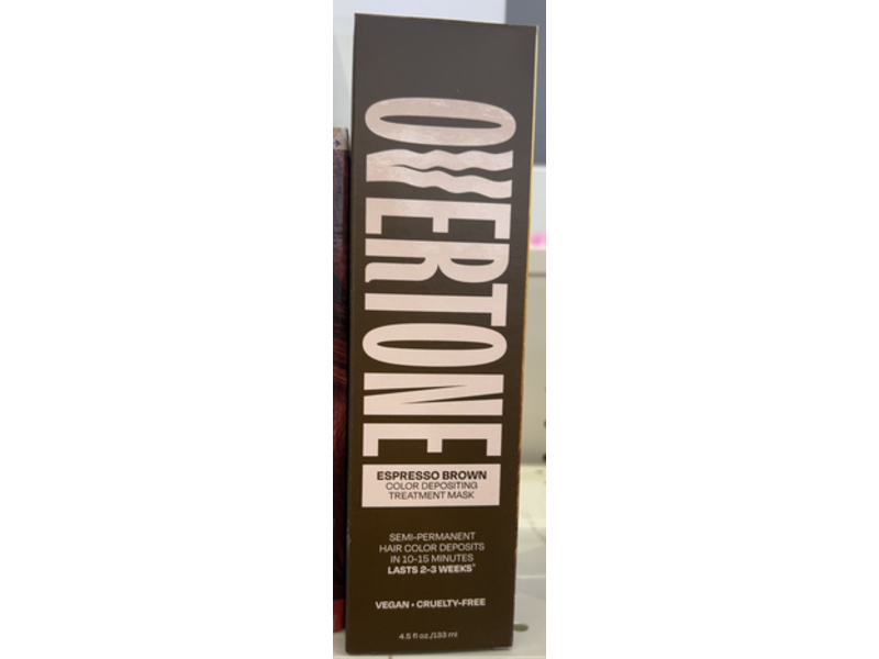 Overtone Espresso Color Depositing Treatment Mask, Espresso Brown, 4.5 fl oz/133 mL