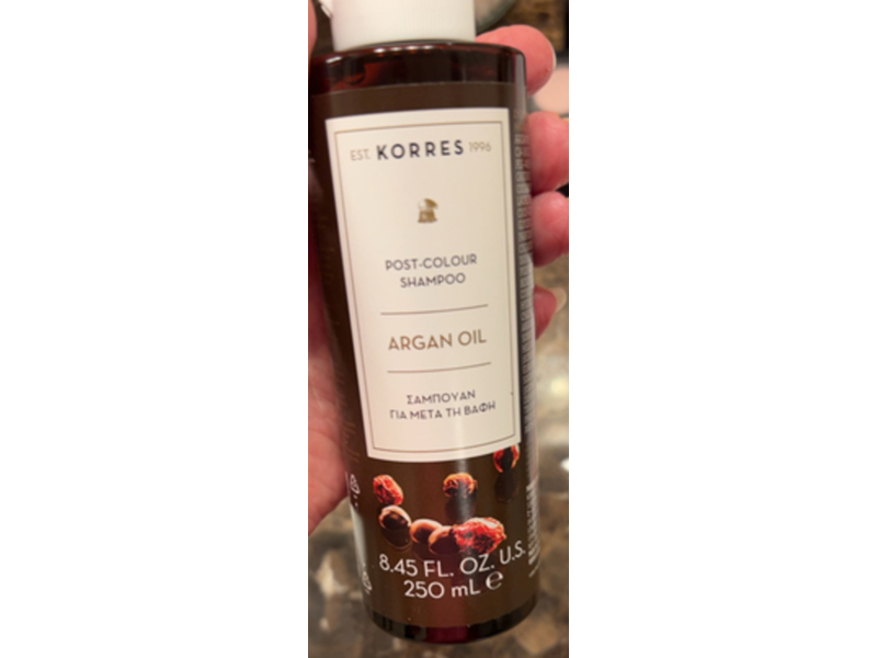 Korres Post-Color Shampoo, Argan Oil, 8.45 fl o z/250 mL