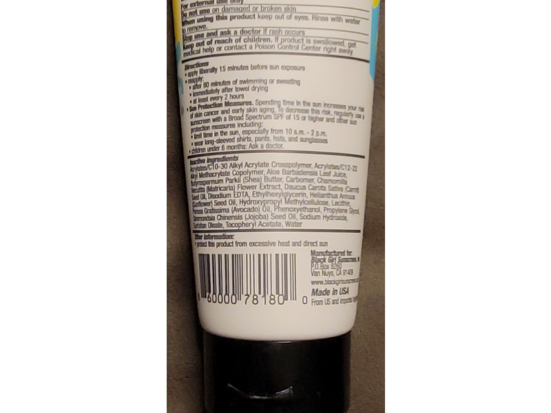 Black Girl Sunscreen Kids Moisturizing Sunscreen Lotion, SPF 50, 3 fl oz/89 mL