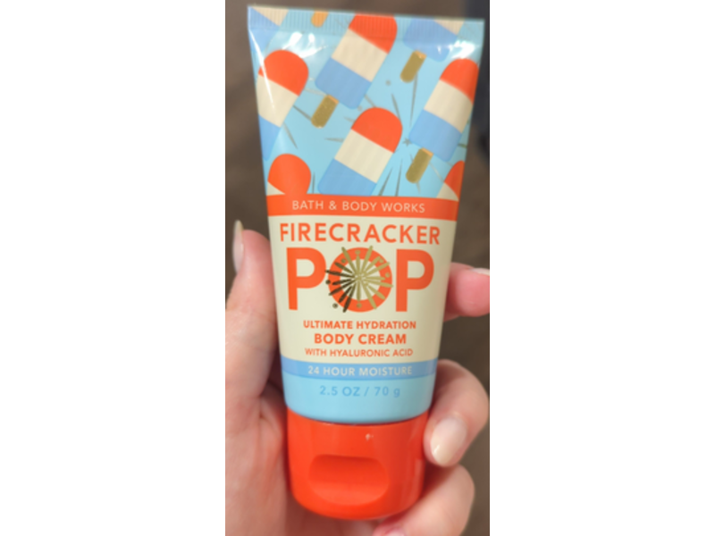 Bath & Body Works Firecracker Pop Ultimate Hydration Body Cream, Hyaluronic Acid, 2.5 oz/70 g