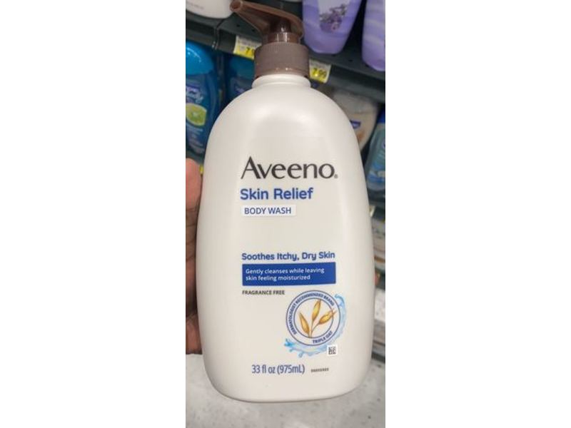 Aveeno Body Wash, Fragrance Free, 33 fl oz/975 mL