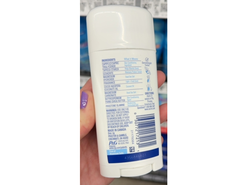 Secret Whole Body Sensitive Deodorant, Light + Fresh Scent, 2.4 oz/68 g