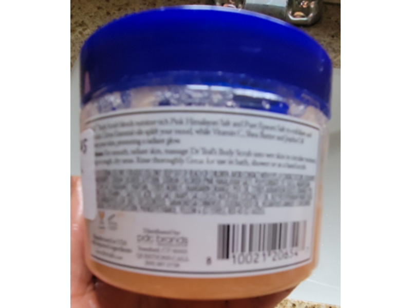 Dr Teal's Pink Himalayan Salt Scrub, Glow & Radiance, 16 oz/454 g