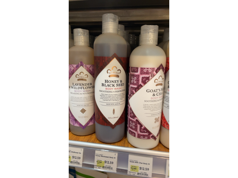 Nubian Heritage Body Wash, Honey Black Seed, 13 fl oz/384 mL