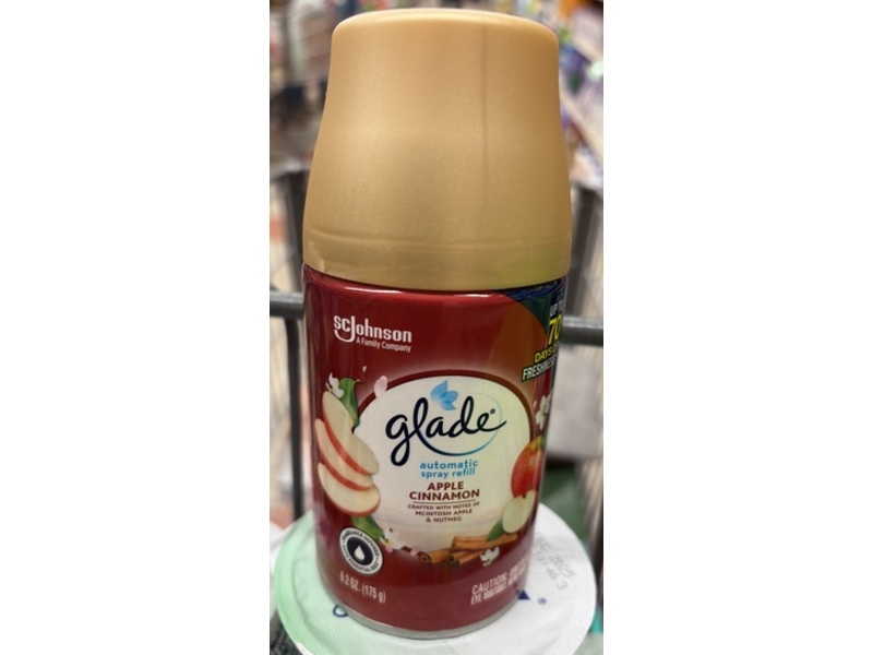 Glade Automatic Spray Refill Air Freshener, Apple Cinnamon, 6.2 oz/175 g