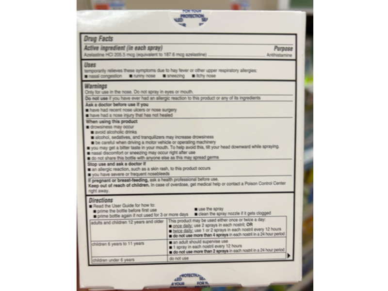 Astepro Allergy Antihistamin Spray, 120 Metered, Fragrance Free, 0.78 fl oz/23 mL