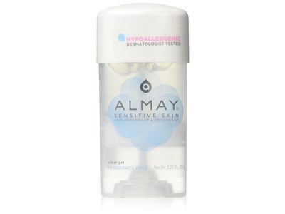 Almay Antiperspirant & Deodorant Clear Gel, Fragrance-Free, 2.25 oz/63 g