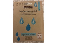 Naturally Upper Canada Face Sheet Mask, Hyaluronic Acid, 0.88 fl oz/25 g, Pack Of 5 - Image 3