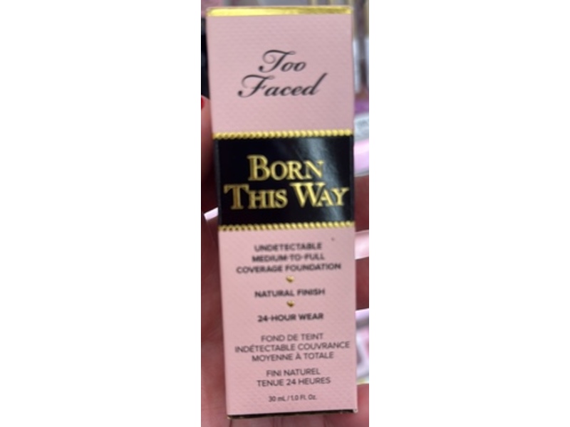 Too Faced Born This Way Undetectable Medium-To-Full Coverage Foundation, 08 Vanilla, 1.01 fl oz/30 mL