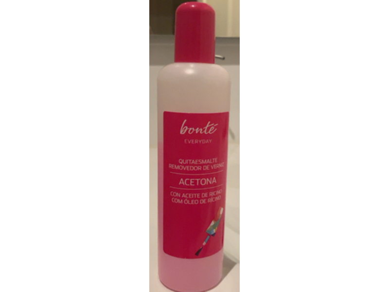 Bonte Everyday Nail Polish Remover, Acetone, 250 mL