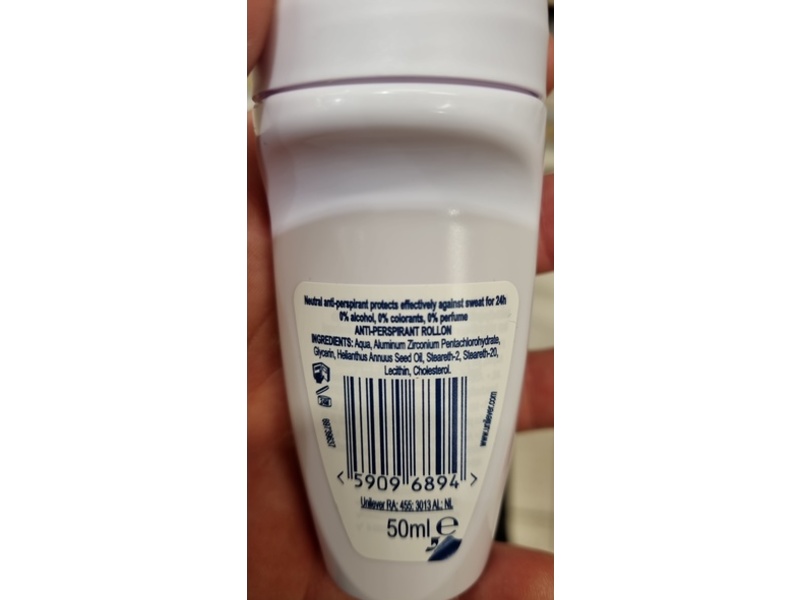 Neutral Anti-Perspirant Roll On, Sensitive Skin, 50 mL