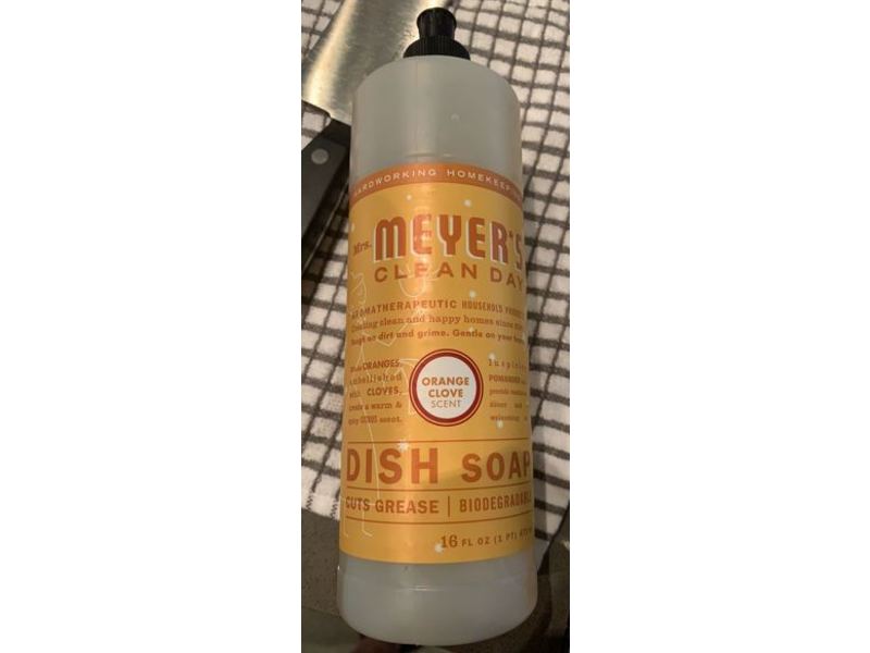 Mrs. Meyer's Clean Day Liquid Dish Soap, Orange Clove, 16 oz/473 mL