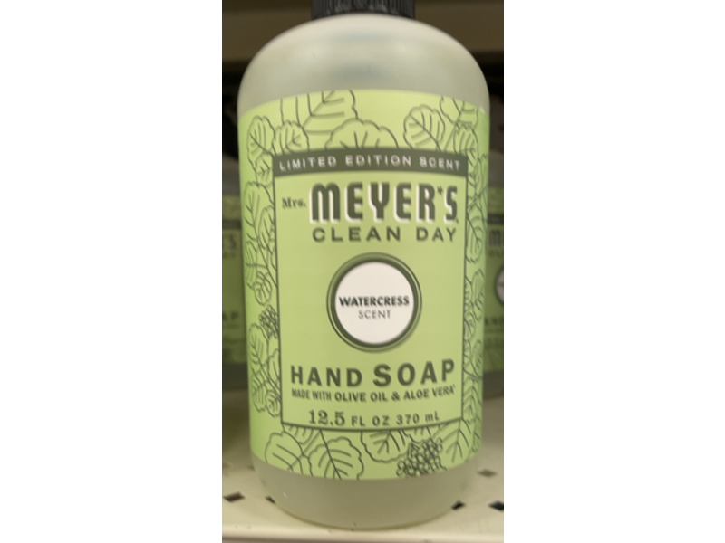 Mrs. Meyer's Clean Day Hand Soap, Watercress Scent, 12.5 fl oz/370 mL