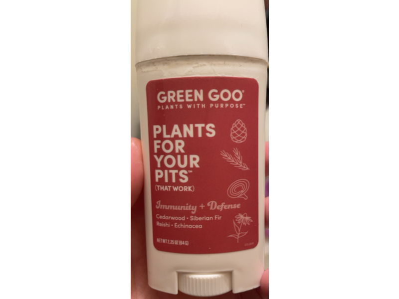 Green Goo Herbal Deodorant, Immunity + Defense, 2.25 oz/64 g