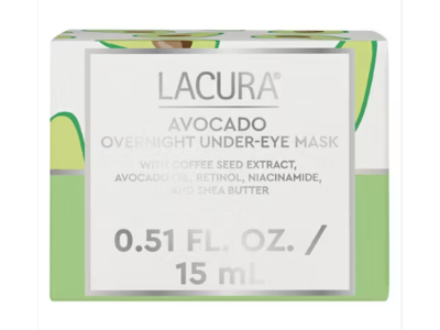 Lacura Overnight Under-Eye Mask, Avocado, 0.51 floz/15 mL