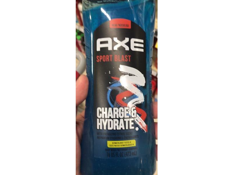 Axe Sport Blast Body Wash, Charge & Hydrate, 16 fl oz/473 mL